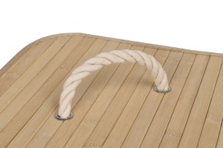 KOSZ NAROŻNY NA PRANIE BAMBUSOWY Z POKRYWĄ NATURAL 60L