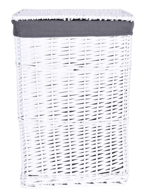 KOSZ WIKLINOWY 48X36X66 CM - 114L - BIAŁO-SZARY