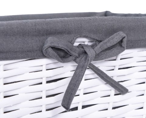 KOSZYK WIKLINOWY 30X20X15 CM - BIAŁO-SZARY