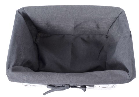 KOSZYK WIKLINOWY 30X20X15 CM - BIAŁO-SZARY