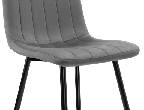 KRZESŁO FRESNO VELVET TAPICEROWANE GRAFITOWY AKSAMIT