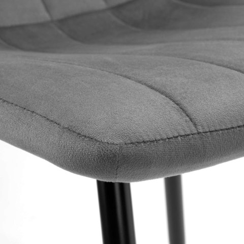 KRZESŁO FRESNO VELVET TAPICEROWANE GRAFITOWY AKSAMIT