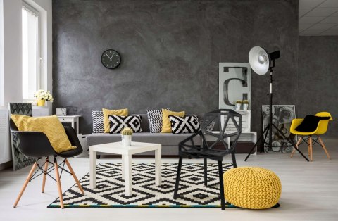 KRZESŁO AŻUROWE NOWOCZESNE VECTOR CZARNE