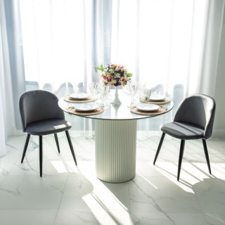 KRZESŁO TAPICEROWANE SOUL VELVET GRAFITOWY