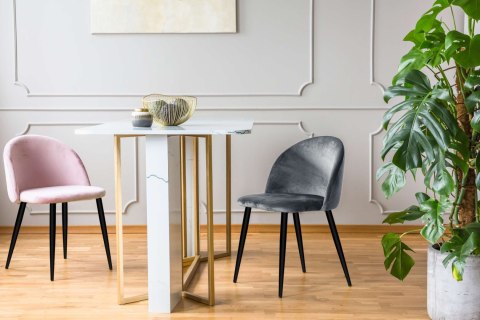 KRZESŁO TAPICEROWANE SOUL VELVET GRAFITOWY