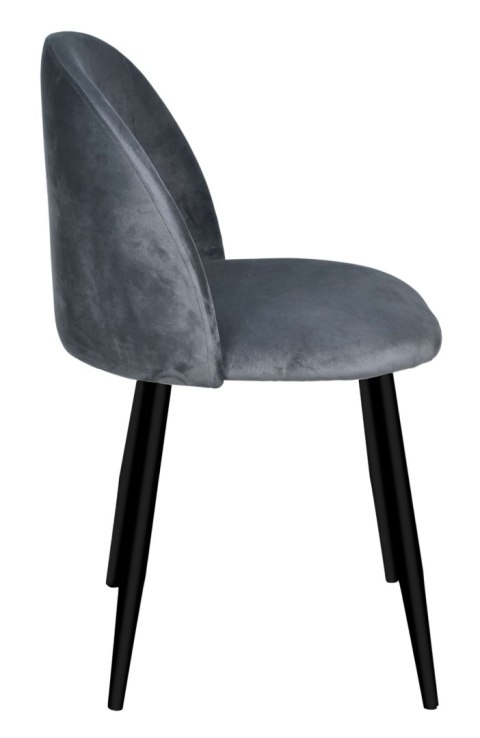 KRZESŁO TAPICEROWANE SOUL VELVET GRAFITOWY