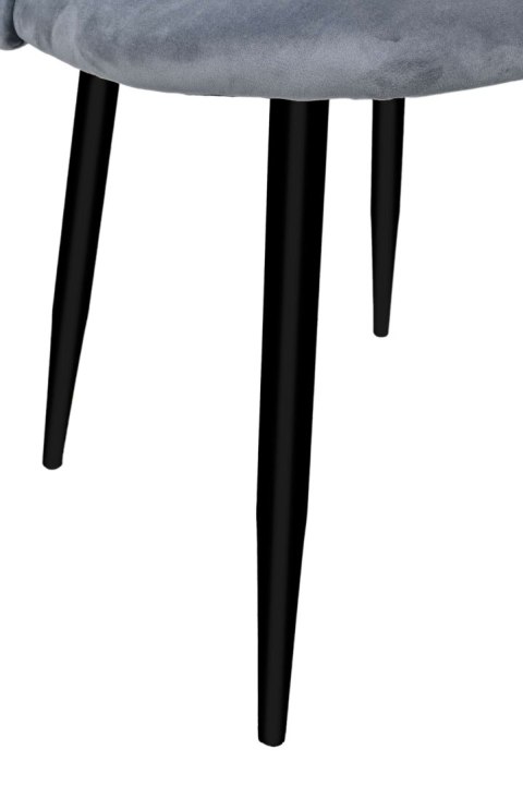 KRZESŁO TAPICEROWANE SOUL VELVET GRAFITOWY