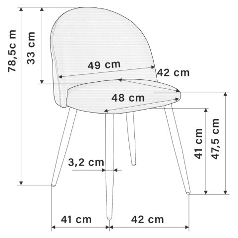 KRZESŁO TAPICEROWANE SOUL VELVET ZIELONY
