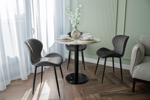 KRZESŁO WELUROWE DALLAS VELVET GRAFITOWE