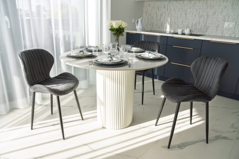 KRZESŁO WELUROWE DALLAS VELVET GRAFITOWE