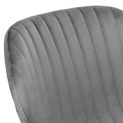 KRZESŁO WELUROWE DALLAS VELVET GRAFITOWE