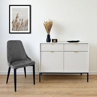 KRZESŁO WELUROWE LORIENT VELVET GRAFITOWE