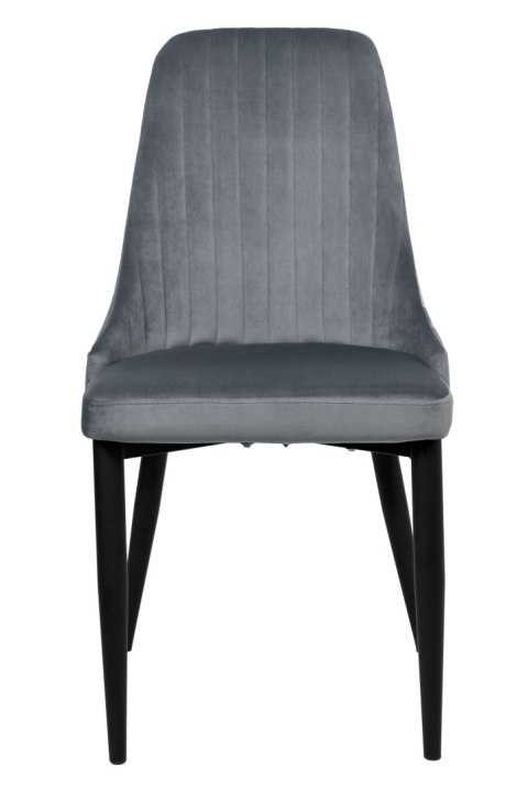 KRZESŁO WELUROWE LORIENT VELVET GRAFITOWE