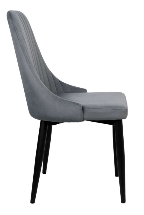 KRZESŁO WELUROWE LORIENT VELVET GRAFITOWE