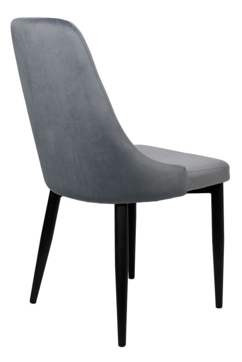 KRZESŁO WELUROWE LORIENT VELVET GRAFITOWE