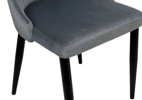 KRZESŁO WELUROWE LORIENT VELVET GRAFITOWE