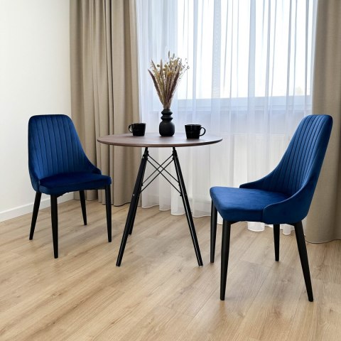 KRZESŁO WELUROWE LORIENT VELVET GRANATOWE