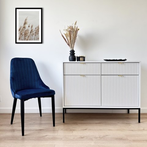 KRZESŁO WELUROWE LORIENT VELVET GRANATOWE