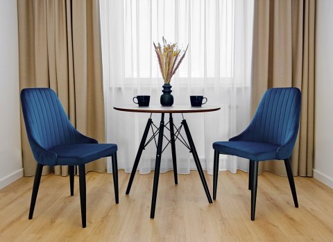 KRZESŁO WELUROWE LORIENT VELVET GRANATOWE