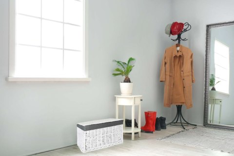 KUFER WIKLINOWY 56X34X34 CM 65L BIAŁO-SZARY