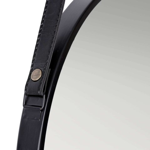 LUSTRO OKRĄGŁE KAPITAŃSKIE NA PASKU MIRAGE 50 CM CZARNE