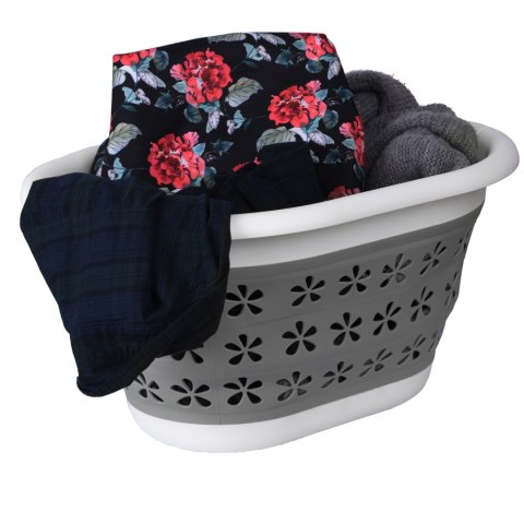 MISKA SKŁADANA OWALNA 50 X 37 CM BIAŁO-SZARA OVAL COMPACT 25L