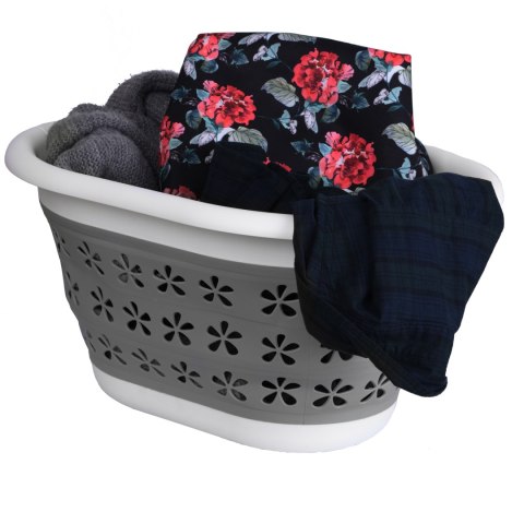 MISKA SKŁADANA OWALNA 50 X 37 CM BIAŁO-SZARA OVAL COMPACT 25L