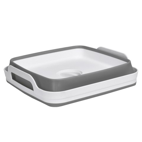 MISKA SKŁADANA Z ODPŁYWEM BIALO-SZARA COMPACT