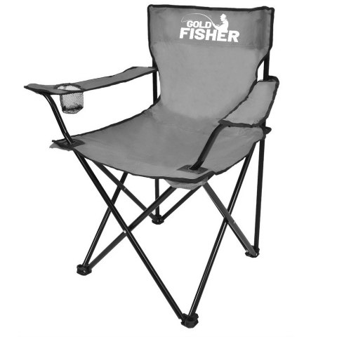 SKŁADANE KRZESŁO TURYSTYCZNE HUGO SZARE