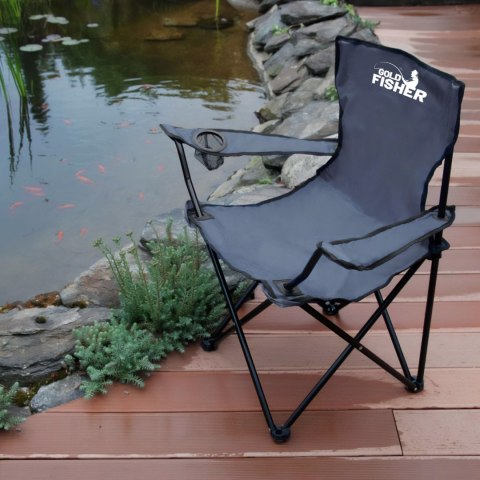 SKŁADANE KRZESŁO TURYSTYCZNE HUGO SZARE