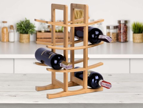 STOJAK NA WINO BAMBUSOWY TODGAR