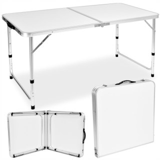 STOLIK TURYSTYCZNY TRIP KEMPINGOWY SKŁADANY 120X60 CM BIAŁY