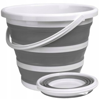 WIADERKO SKŁADANE 32CM BIAŁO-SZARE ASMAR 10 LITRÓW COMPACT
