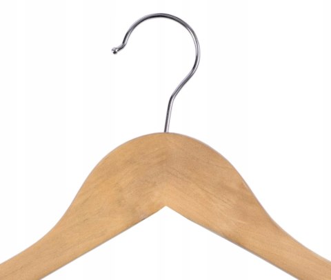 WIESZAK DO SZAFY RONDO KOMPLET 100 SZT JASNY BRĄZ DREWNO