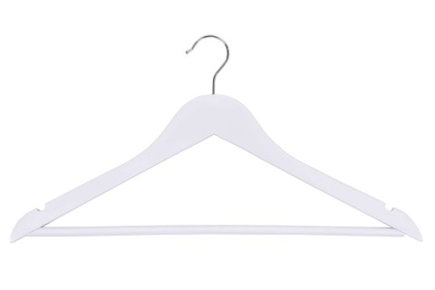 WIESZAK DO SZAFY RONDO KOMPLET 30 SZT BIAŁY DREWNO