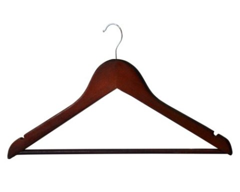 WIESZAK DO SZAFY RONDO KOMPLET 30 SZT BRĄZOWY DREWNO