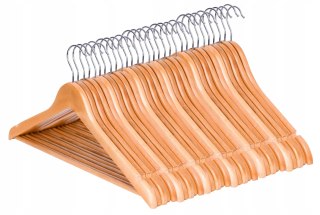 WIESZAK DO SZAFY RONDO KOMPLET 30 SZT JASNY BRĄZ DREWNO