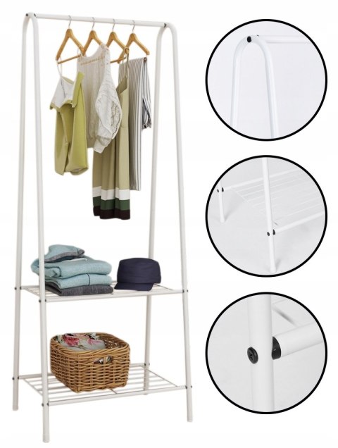 WIESZAK STOJĄCY NA UBRANIA OLIVIER BIAŁY