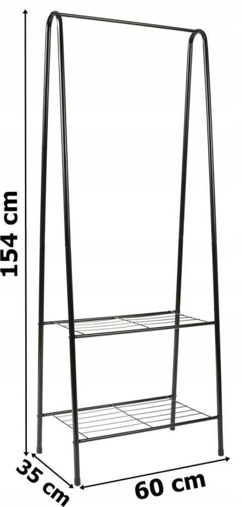 WIESZAK STOJĄCY NA UBRANIA OLIVIER CZARNY LOFT