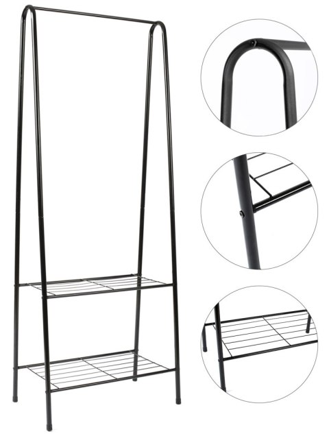 WIESZAK STOJĄCY NA UBRANIA OLIVIER CZARNY LOFT