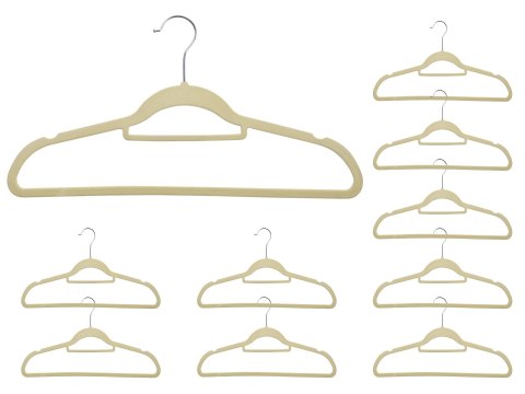 WIESZAK WELUROWY MAXI KOMPLET 100 SZT BEŻOWY