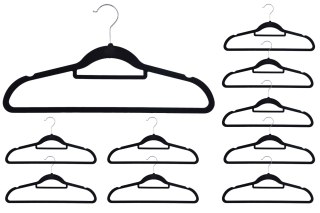 WIESZAK WELUROWY MAXI KOMPLET 100 SZT CZARNY