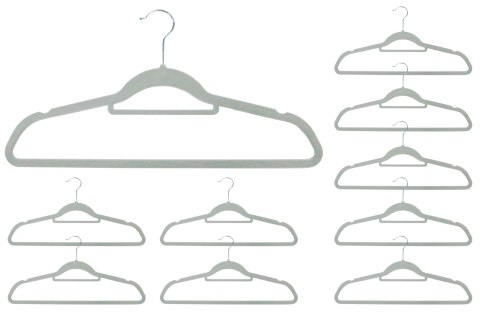 WIESZAK WELUROWY MAXI KOMPLET 100 SZT SZARY