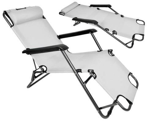 FOTEL LEŻAK LEON SZARY