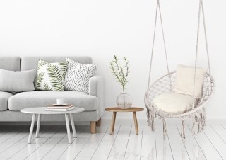 FOTEL WISZĄCY BOCIANIE GNIAZDO TOGO KREMOWY PODUSZKI