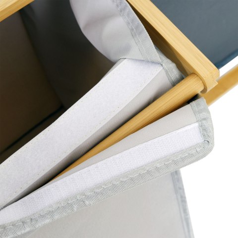 KOSZ NA PRANIE LUB ZABAWKI BAMBUSOWY HANOI 2 PRZEGRODY DUO KOLOR