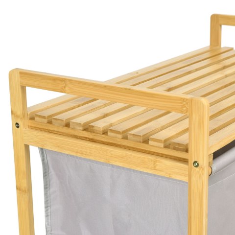 KOSZ NA PRANIE LUB ZABAWKI BAMBUSOWY HANOI 2 PRZEGRODY DUO KOLOR