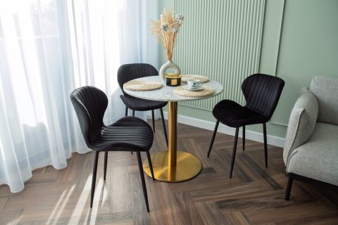 KRZESŁO WELUROWE DALLAS VELVET CZARNE KRZESŁO WELUROWE DALLAS VELVET CZARNE