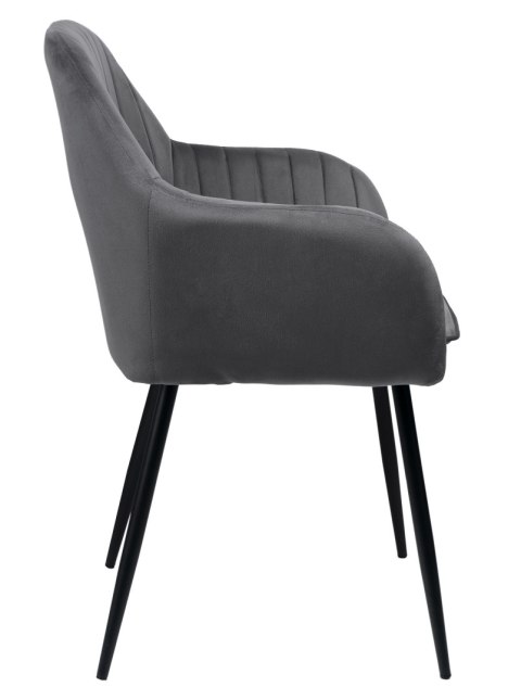 KRZESŁO WELUROWE SEVILLA VELVET GRAFITOWE