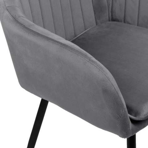 KRZESŁO WELUROWE SEVILLA VELVET GRAFITOWE